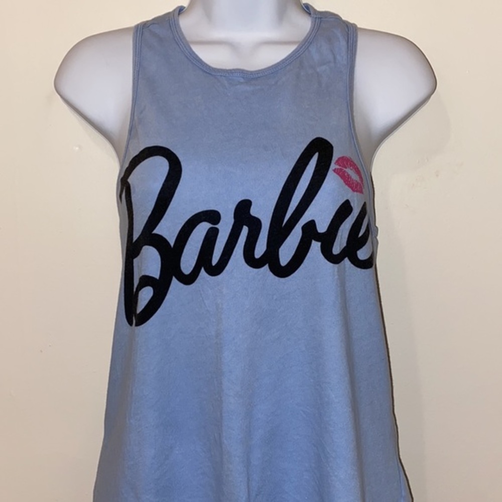 🥳HP🥳Women’s Light Blue Barbie Razorback Tank Top - Picture 5 of 11